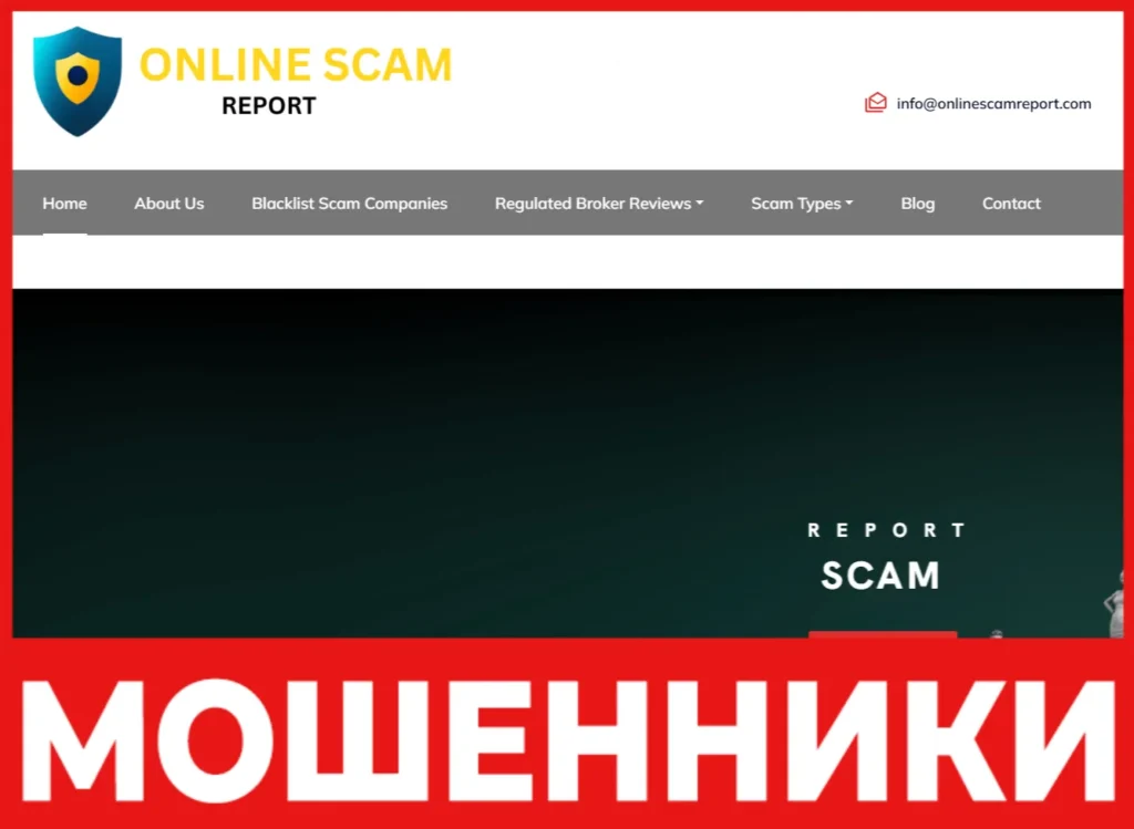 Online Scam Report лицевая сторона скрин
