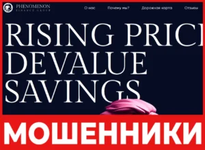 PHENOMENON FINANCE лицевая сторона скрин