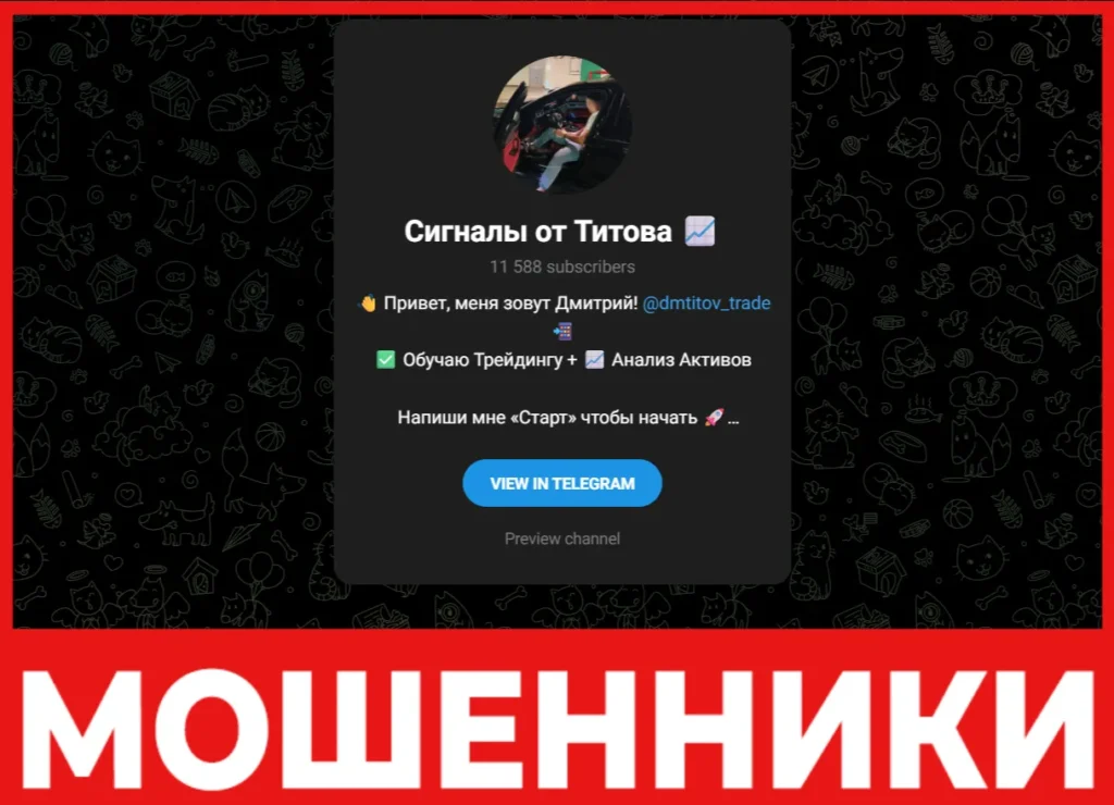 Сигналы от Титова лицевая сторона скрин