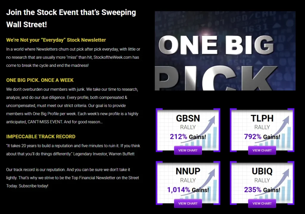 Stock of The Week 1 скрин