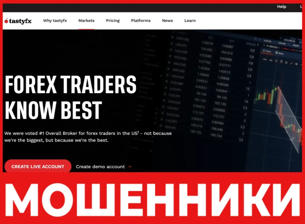 TastyFX лицевая сторона скрин