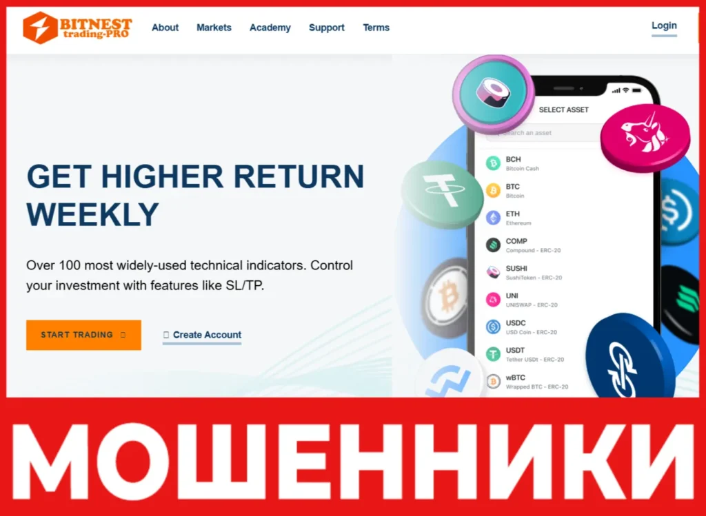 Bitnest Trading Pro лицевая сторона скрин