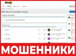 BKEX лицевая сторона скрин