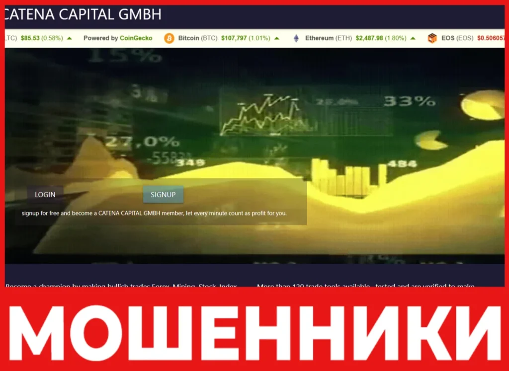 CATENA CAPITAL GMBH лицевая сторона скрин