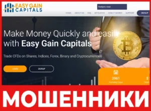 Easy Gain Capitals лицевая сторона скрин