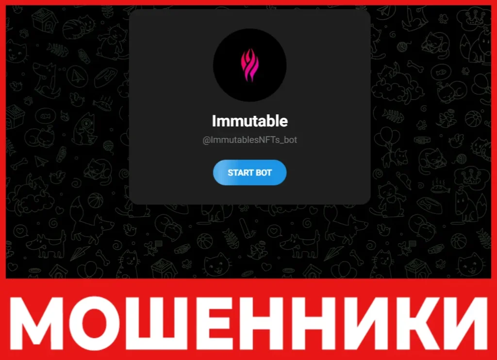 ImmutablesNFTs Bot лицевая сторона скрин