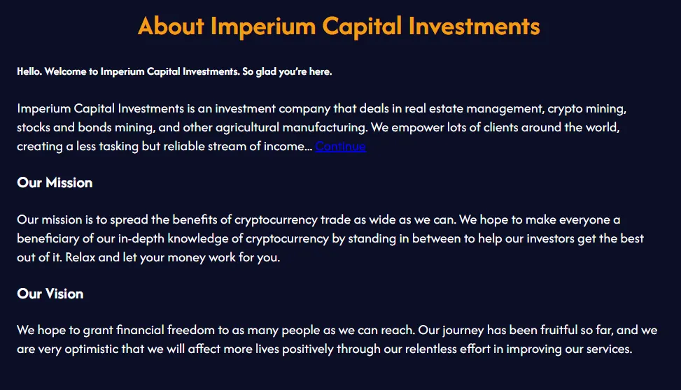 Imperium Capital Investments 1 скрин