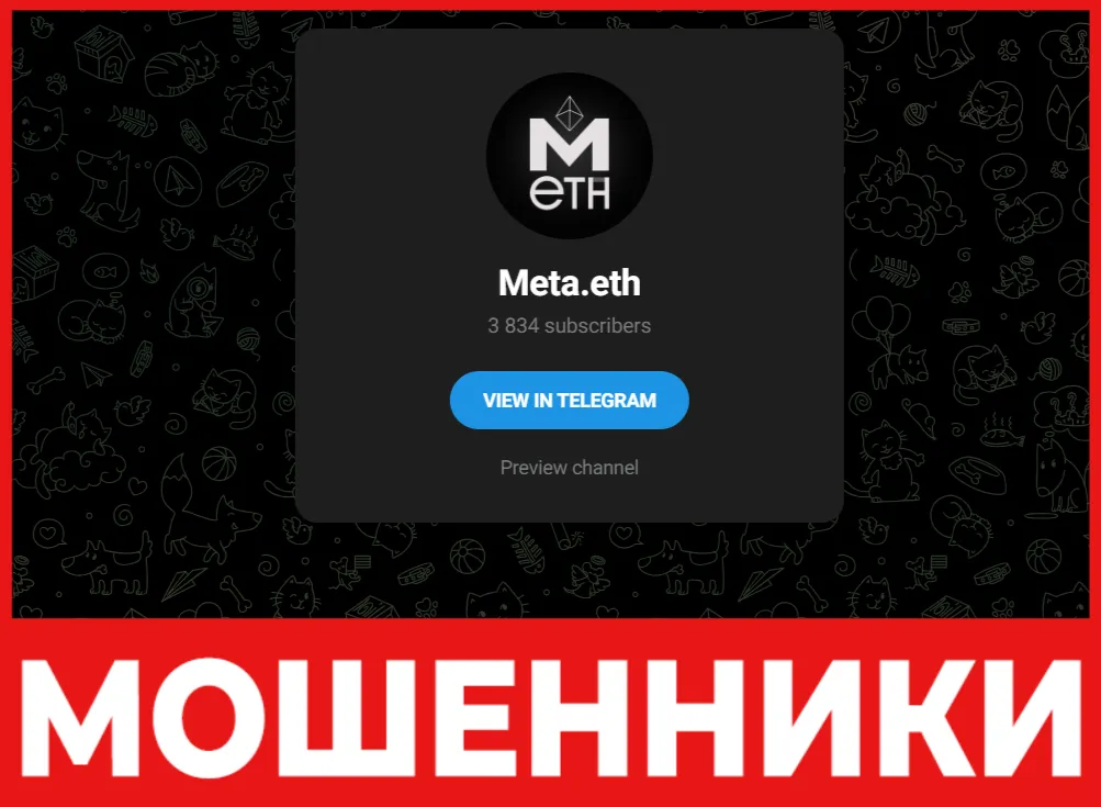 Meta.eth лицевая сторона скрин