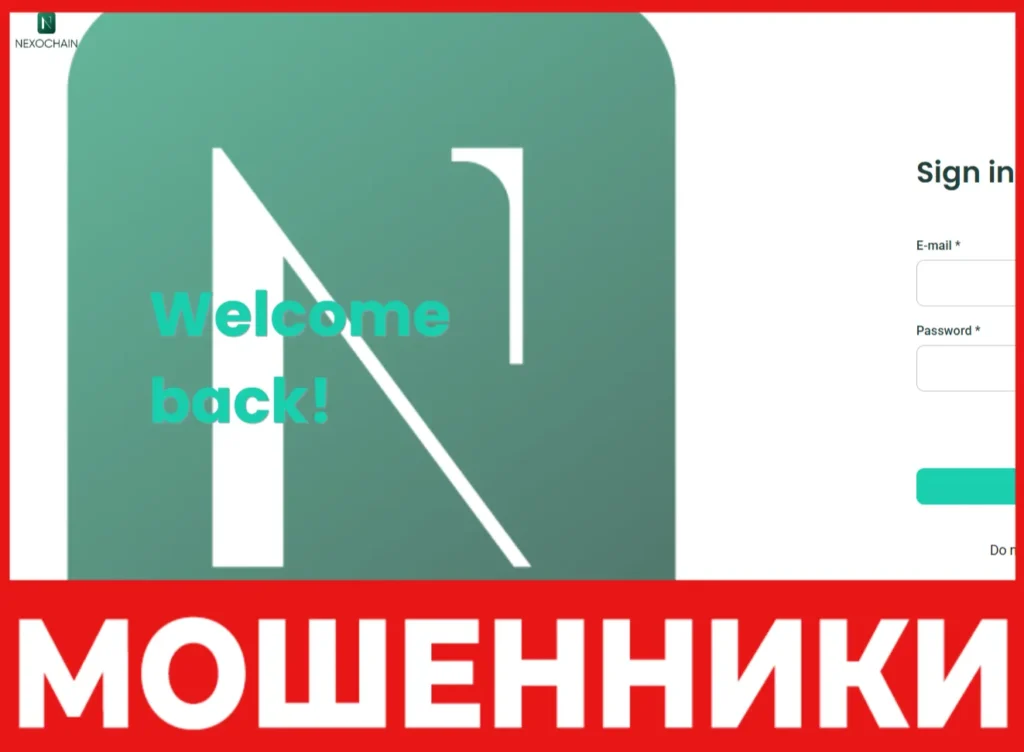 Nexochain лицевая сторона скрин