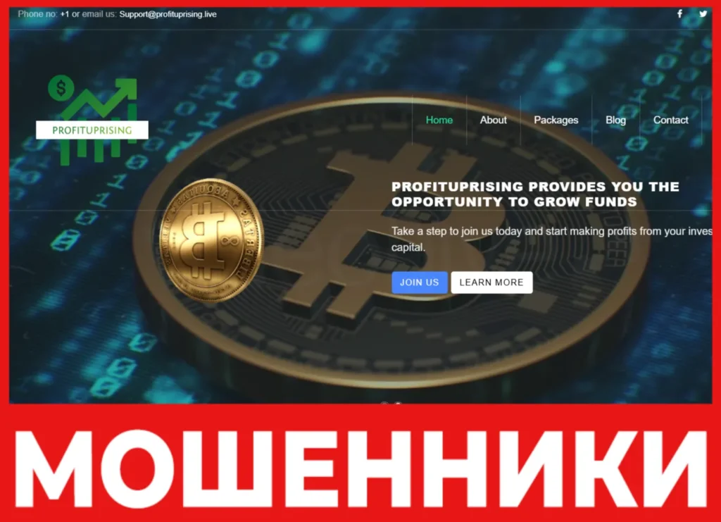 Profituprising лицевая сторона скрин