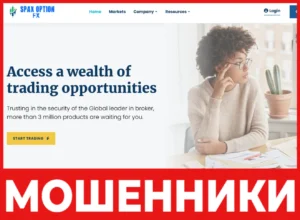 Spax option FX лицевая сторона скрин