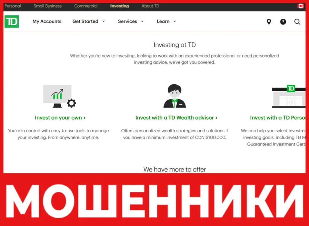 TD лицевая сторона скрин