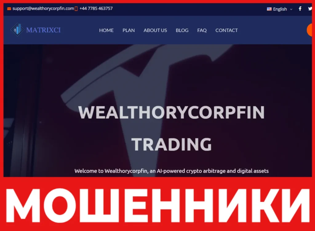 Wealthorycorpfin лицевая сторона скрин