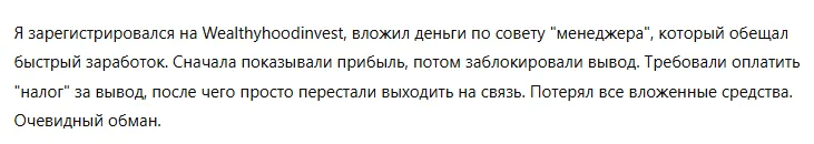 Wealthyhoodinvest 1 скрин