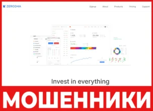 Zerodha лицевая сторона скрин