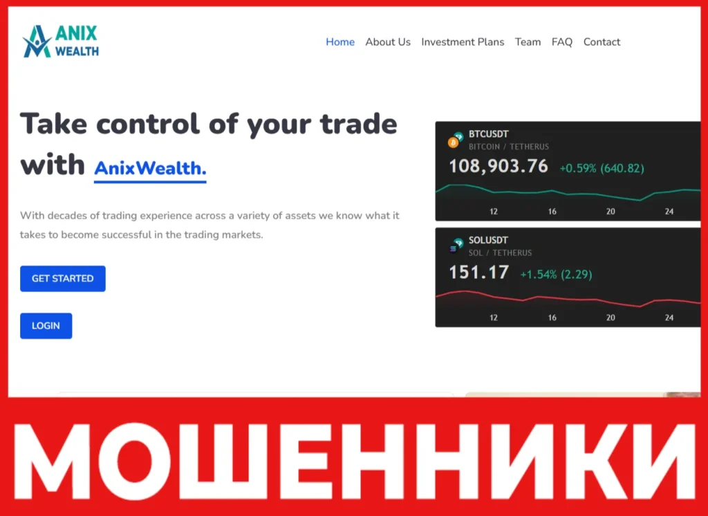 AnixWealth лицевая сторона скрин