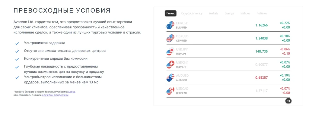 Avareon Ltd 1 скрин