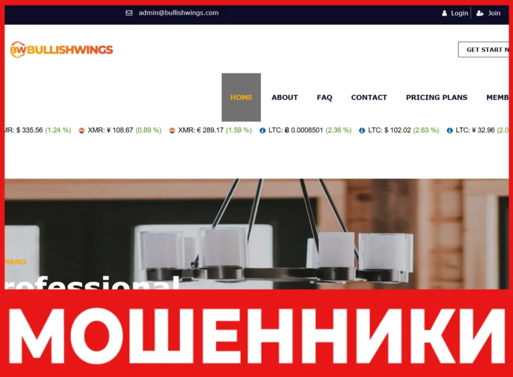 Bullishwings лицевая сторона скрин