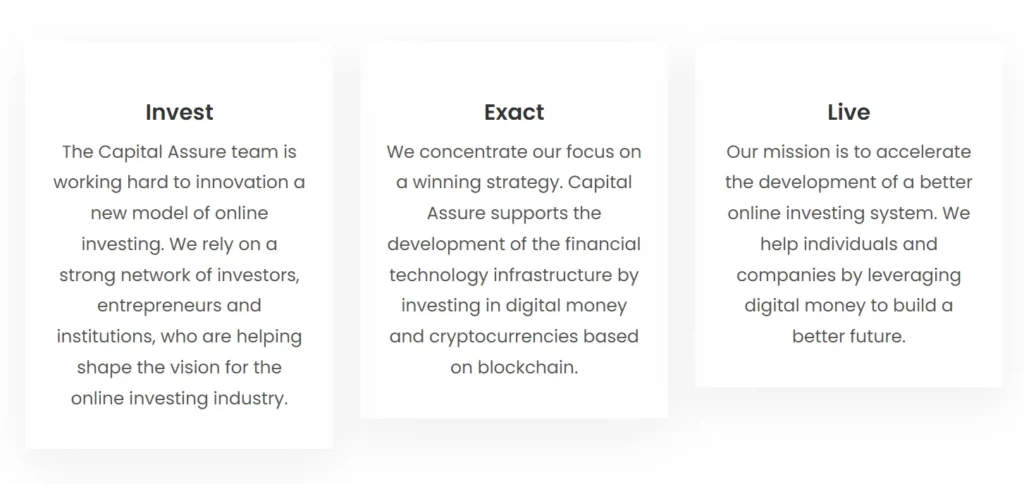 Capital Assure 1 скрин