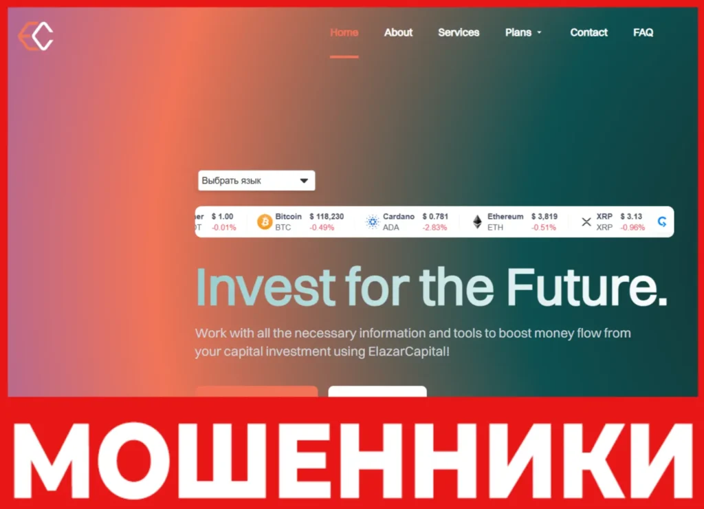 ElazarCapital лицевая сторона скрин