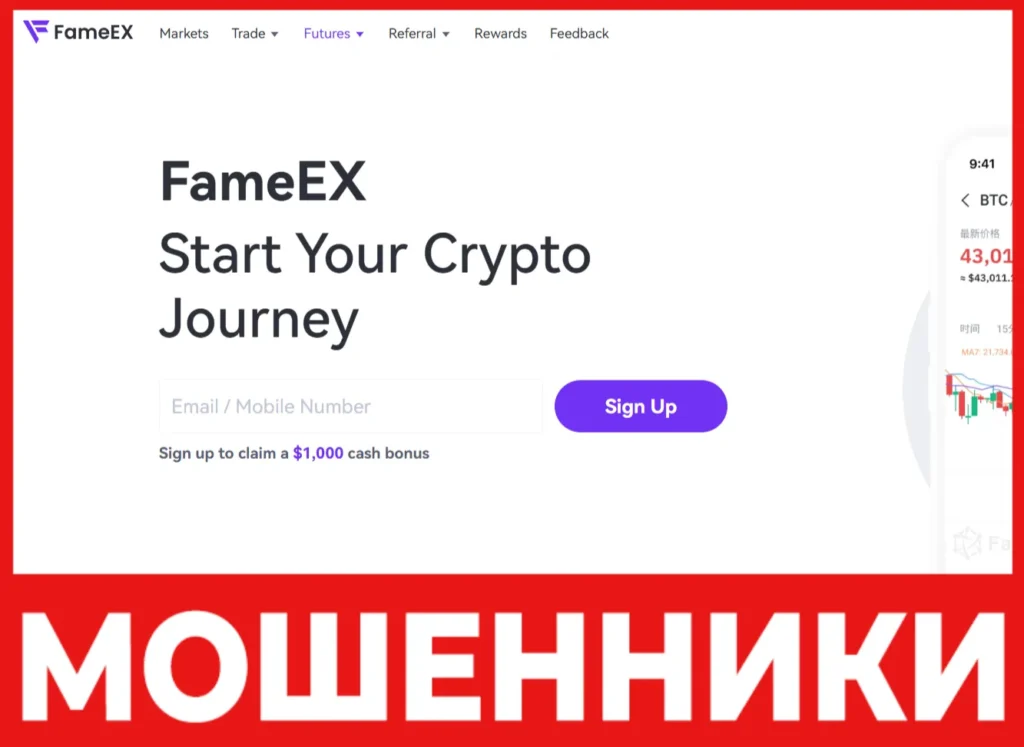FameEX лицевая сторона скрин