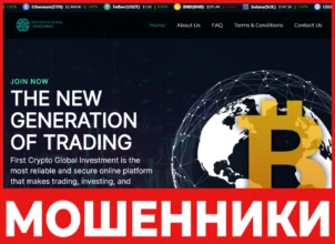 First Crypto Global Investment лицевая сторона скрин
