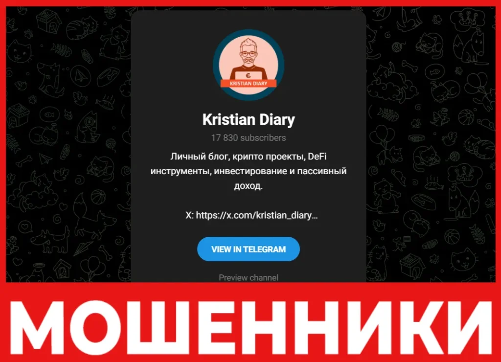 Kristian Diary лицевая сторона скрин