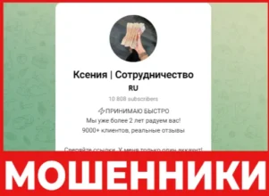 Ксения Сотрудничество 🇷🇺 лицевая сторона скрин