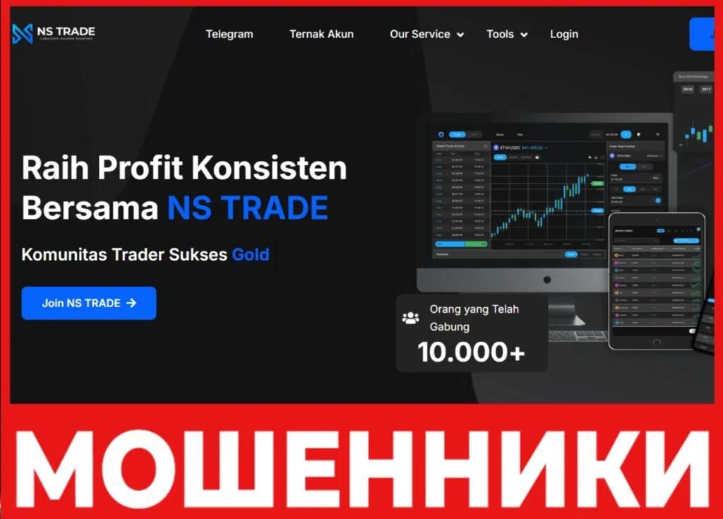 NS TRADE лицевая сторона скрин