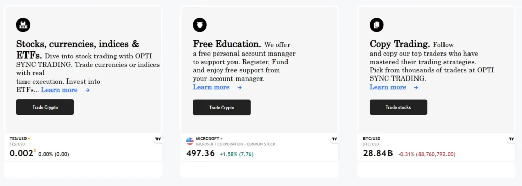 OPTI SYNC TRADING 1 скрин