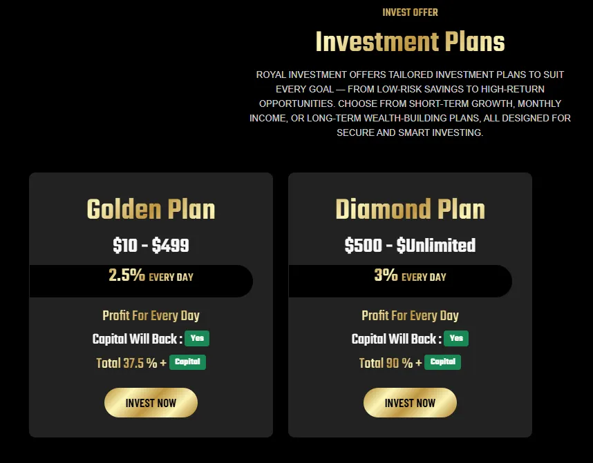 Royal Investment 2 скрин