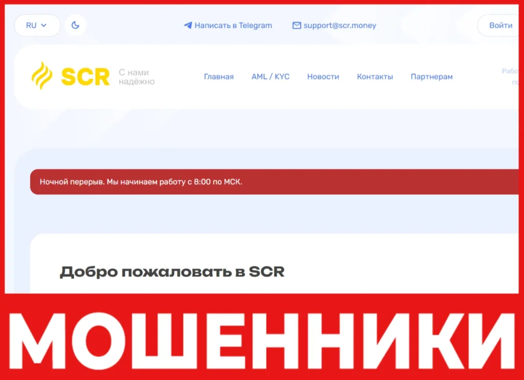 SCR Money лицевая сторона скрин