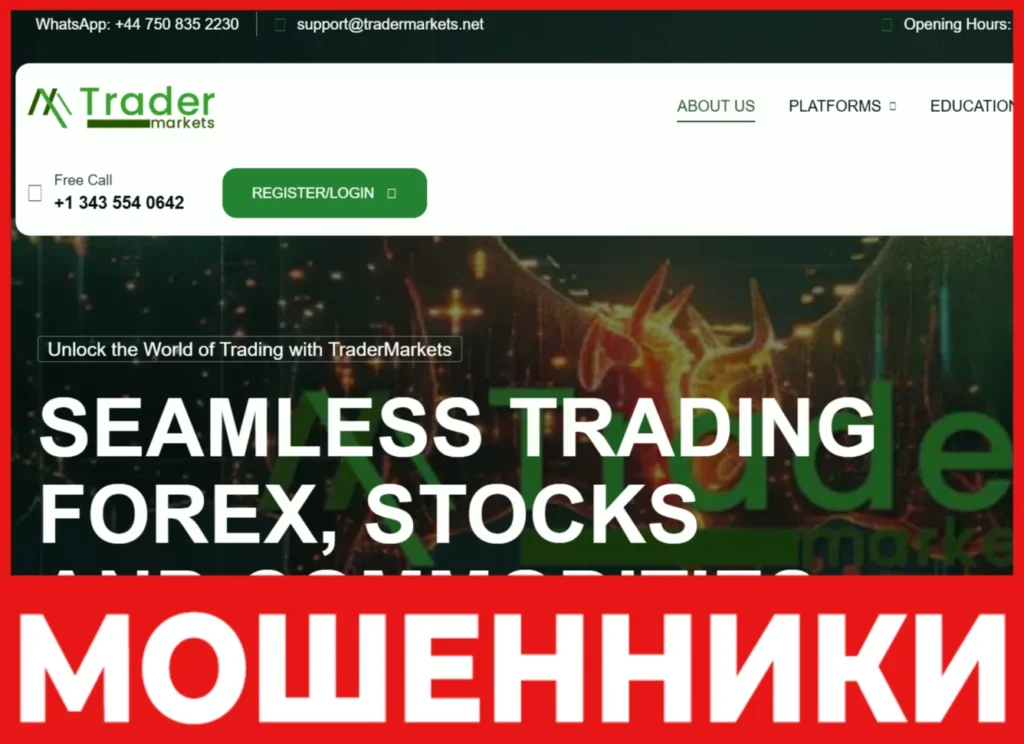 Trader Markets лицевая сторона скрин
