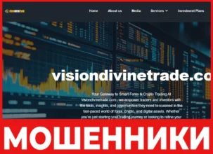 Visiondivinetrade лицевая сторона скрин