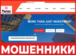 Vortexpartners лицевая сторона скрин