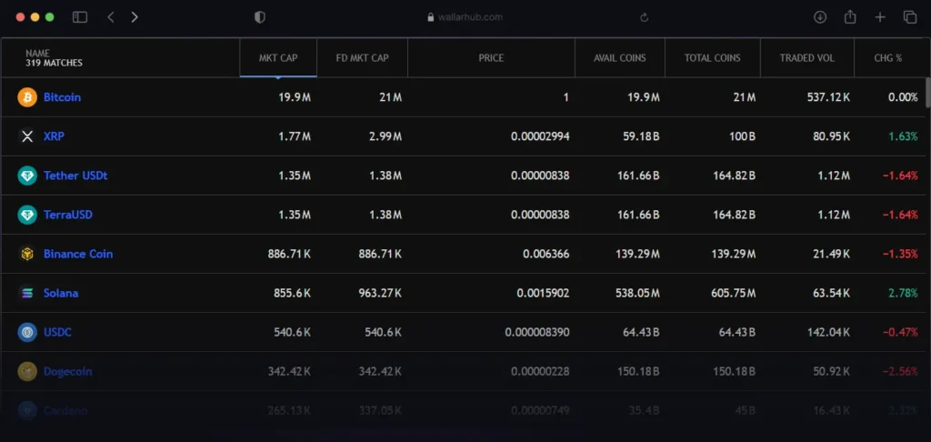 Wallar Hub 1 скрин