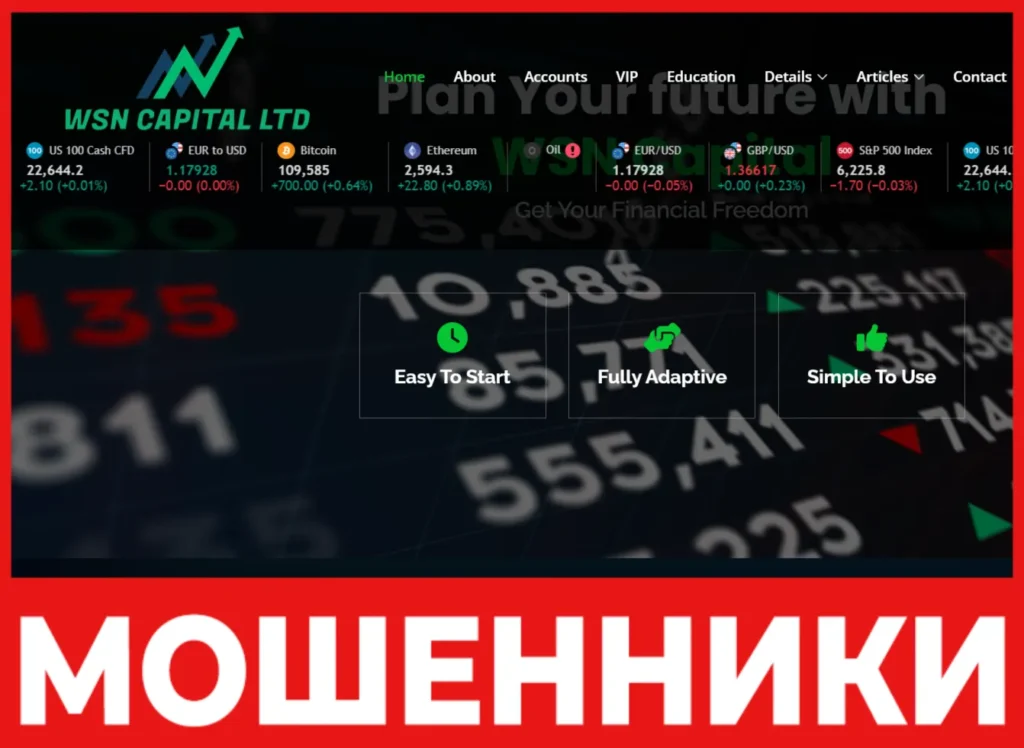 Wsn Capital Ltd лицевая сторона скрин