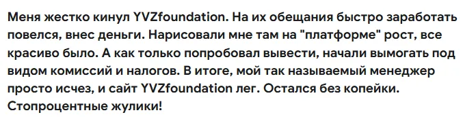 YVZfoundation 3 скрин
