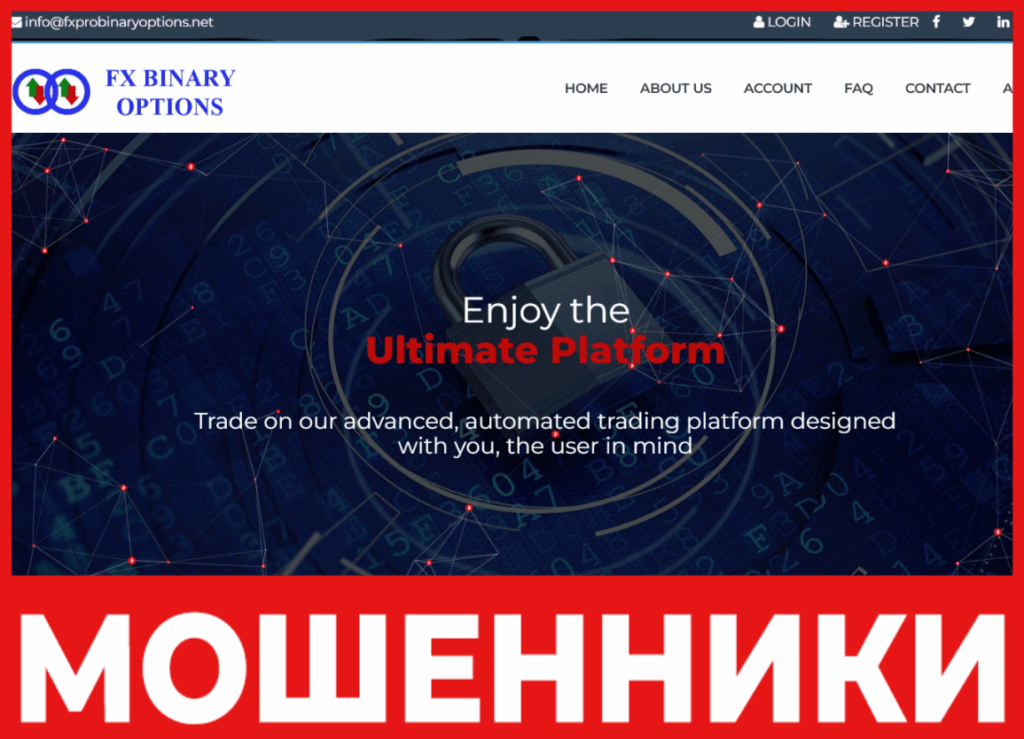 BINARY OPTIONS FX лицевая сторона скрин