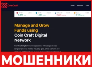 Coin Craft Digital Network лицевая сторона скрин
