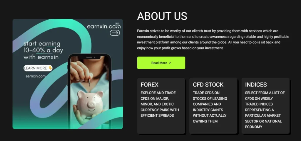 Earnxin 1 скрин