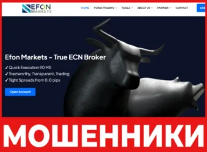 Efon Markets лицевая сторона скрин