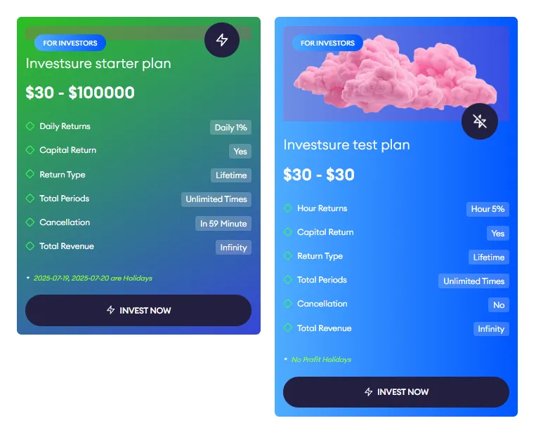 The Invest Sure 2 скрин