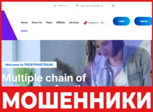 TRUSTPAIDTRADE лицевая сторона скрин