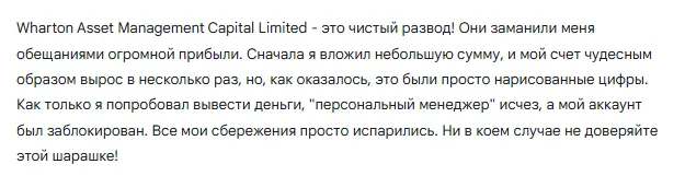 Wharton Asset Management Capital Limited 3 скрин