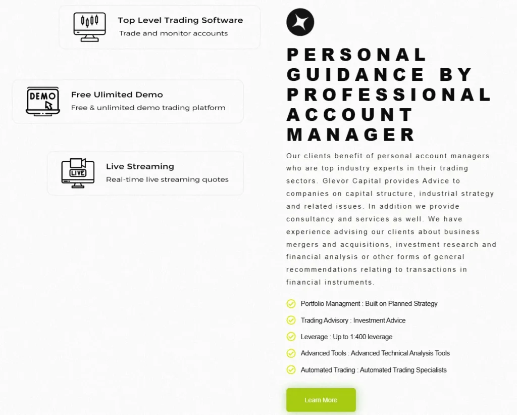 Glevor Capital 2 скрин