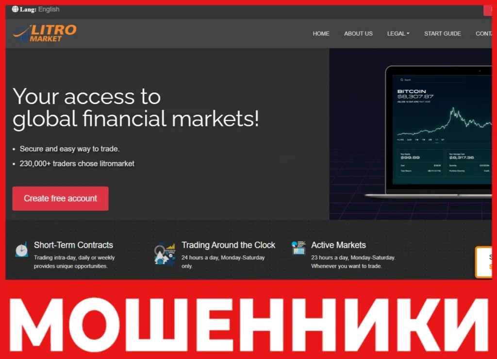 Litromarket лицевая сторона скрин