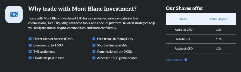 MONT BLANC INVESTMENT 1 скрин