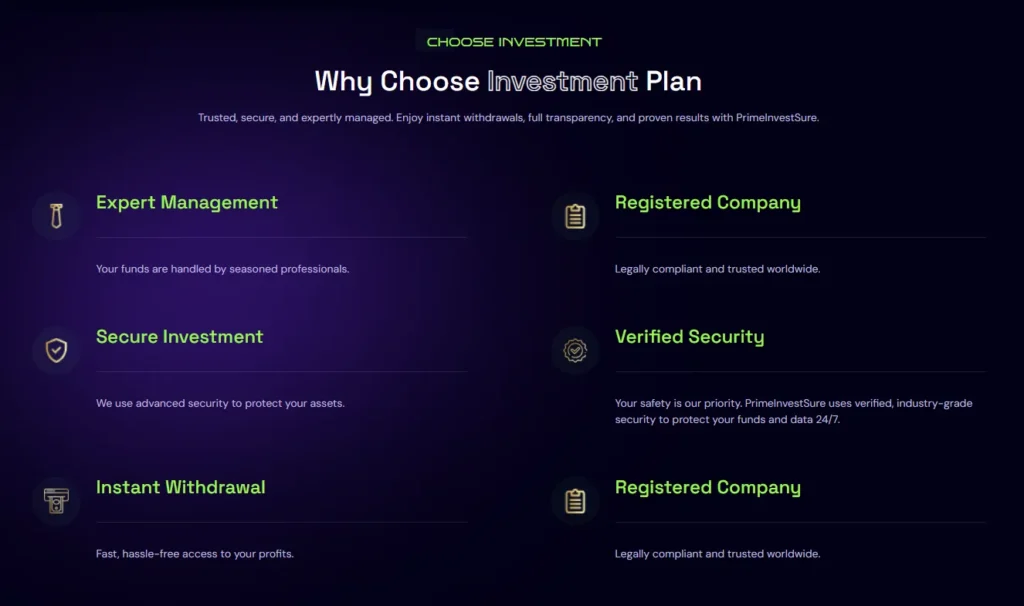 PrimeInvestSure 1 скрин