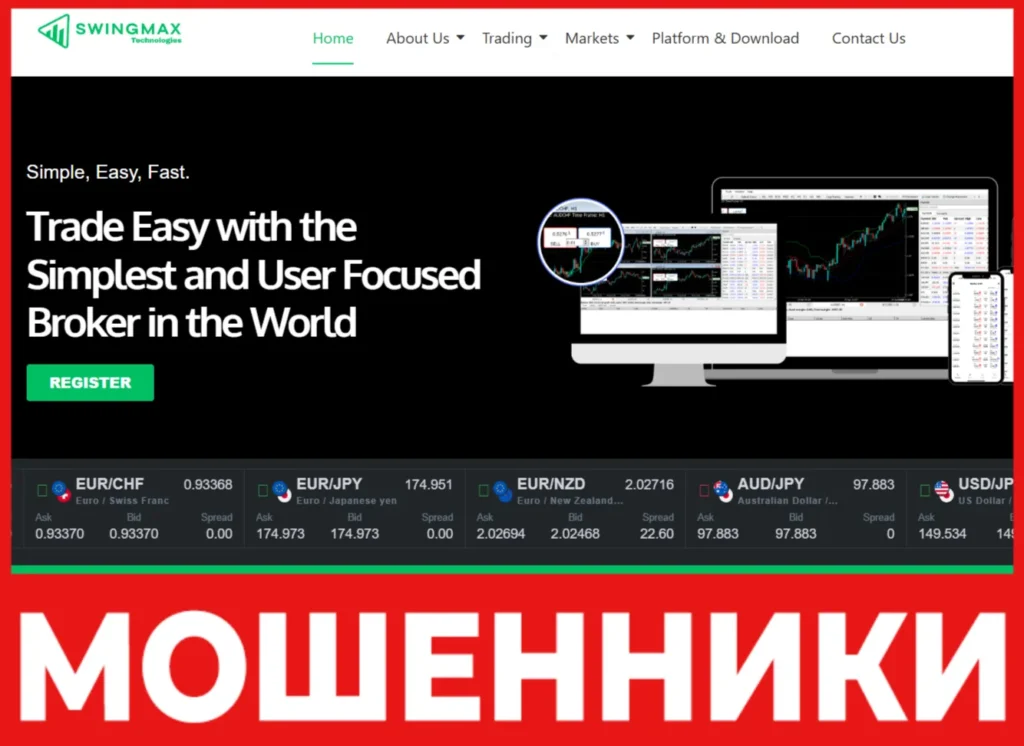 Swing Max Technologies лицевая сторона скрин